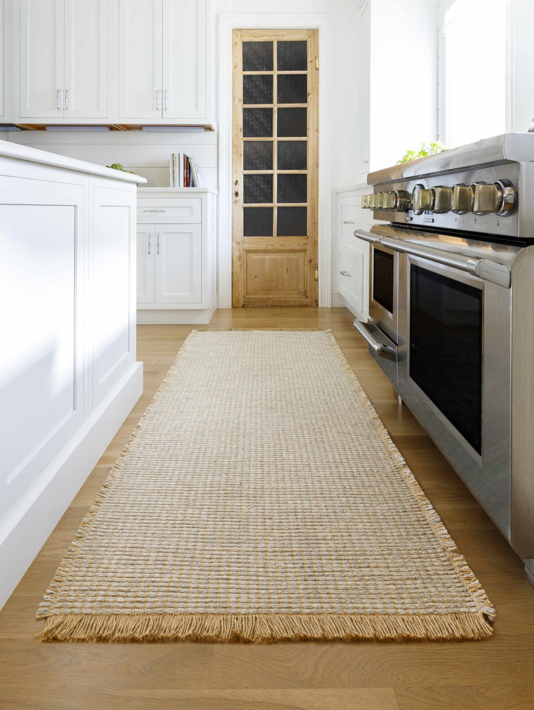 Gray and Tan Modern Geometrical Texture Multi Size Jute Area Rug - The Rug Decor