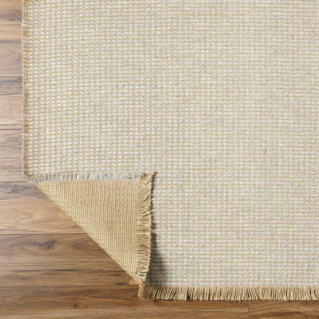 Gray and Tan Modern Geometrical Texture Multi Size Jute Area Rug - The Rug Decor