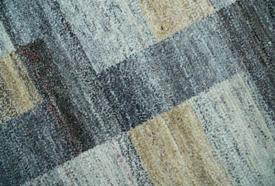 Gray, Charcoal, Ivory and Beige Modern Geometrical 5x8 Pet yarn Area Rug - The Rug Decor