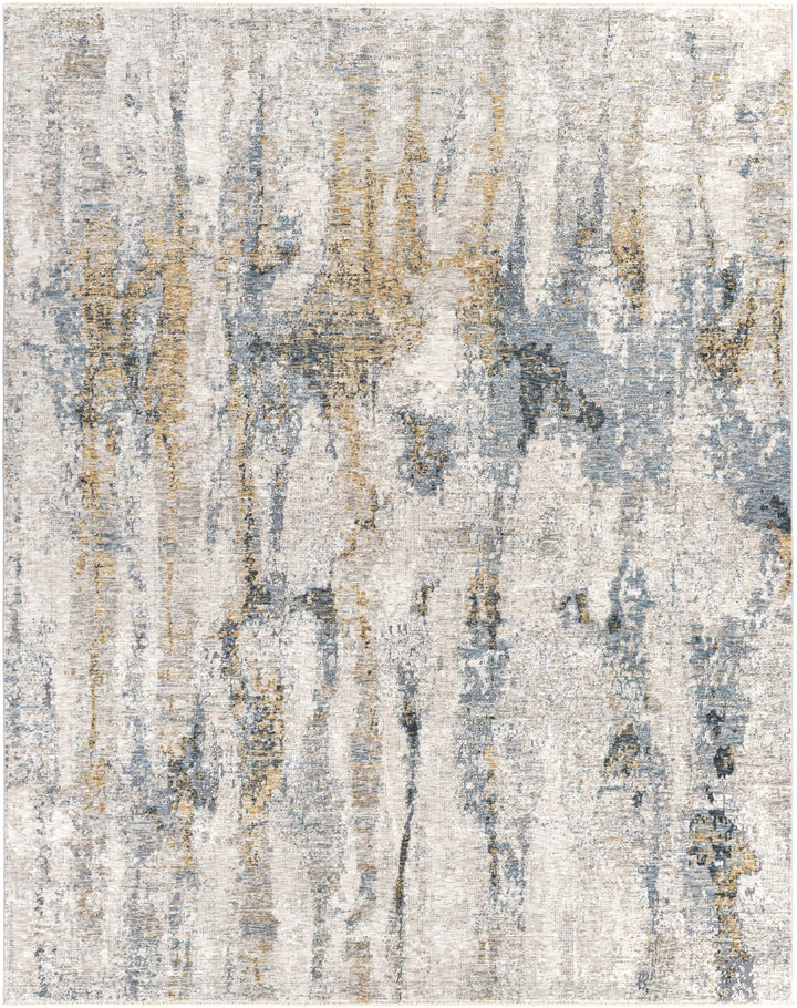 Gray Contemporary Abstract Machine Woven Rug - The Rug Decor