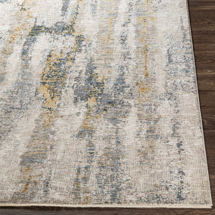 Gray Contemporary Abstract Machine Woven Rug - The Rug Decor