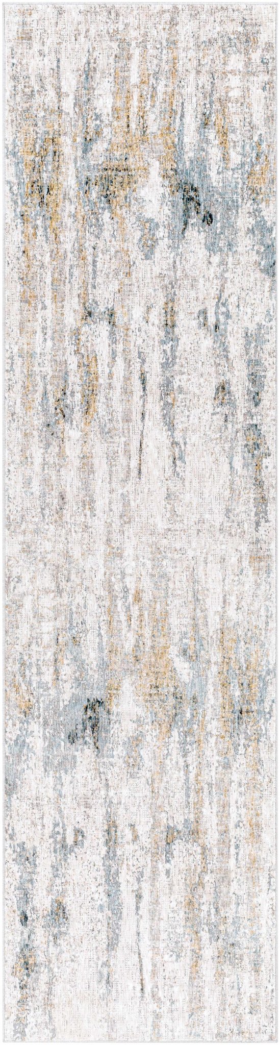 Gray Contemporary Abstract Machine Woven Rug - The Rug Decor