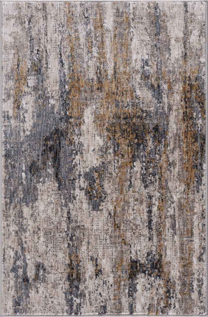 Gray Contemporary Abstract Machine Woven Rug - The Rug Decor