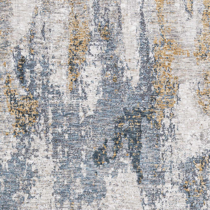 Gray Contemporary Abstract Machine Woven Rug - The Rug Decor