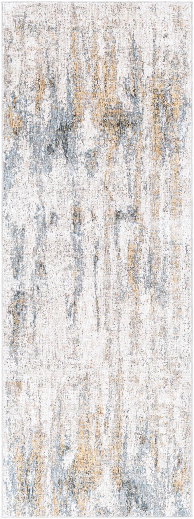 Gray Contemporary Abstract Machine Woven Rug - The Rug Decor
