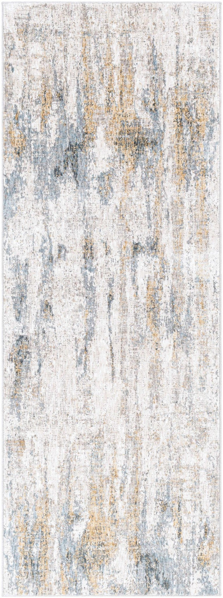 Gray Contemporary Abstract Machine Woven Rug - The Rug Decor