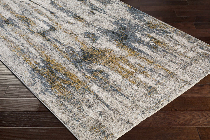 Gray Contemporary Abstract Machine Woven Rug - The Rug Decor