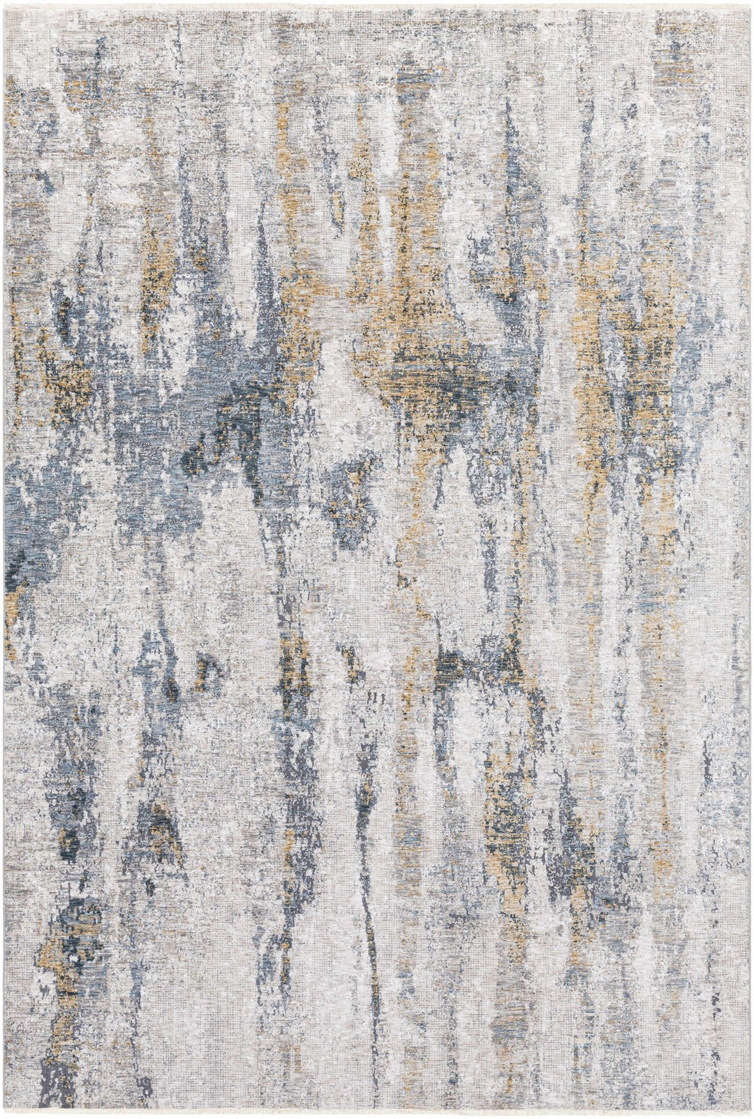 Gray Contemporary Abstract Machine Woven Rug - The Rug Decor