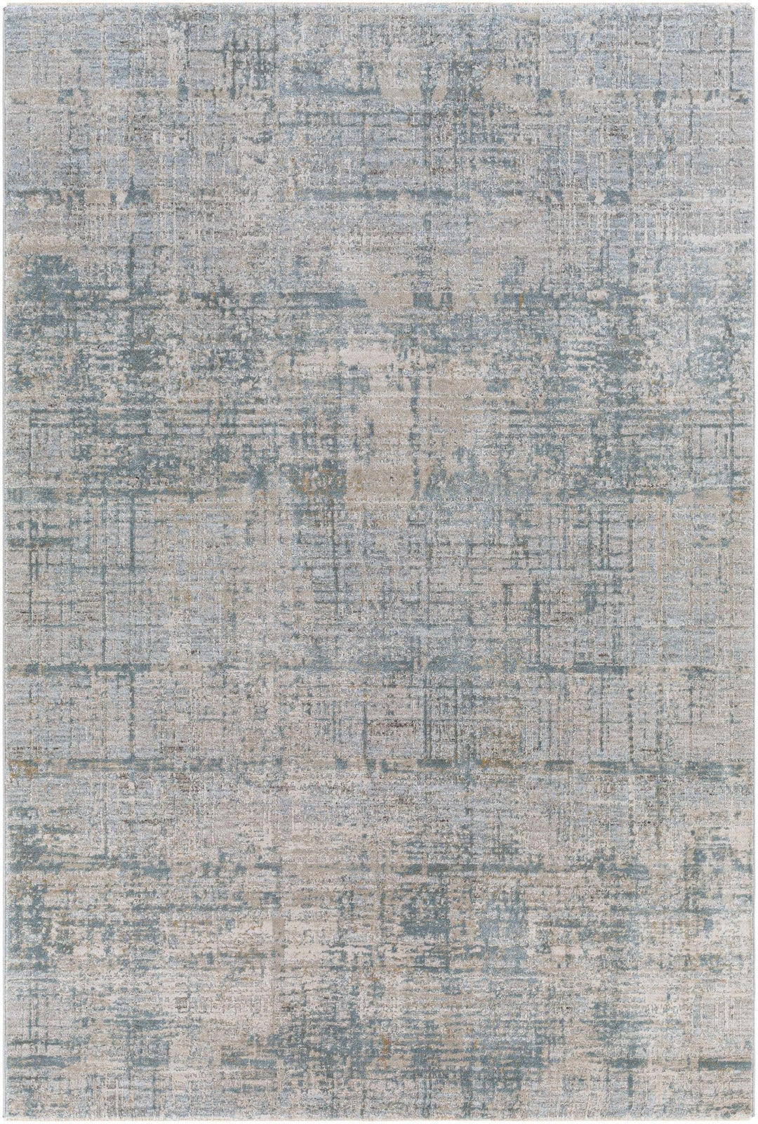 Gray Modern Abstract Design Machine Woven Rug - The Rug Decor