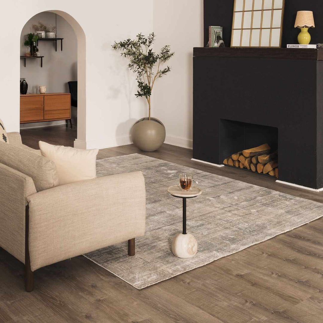 Gray Modern Abstract Design Machine Woven Rug - The Rug Decor