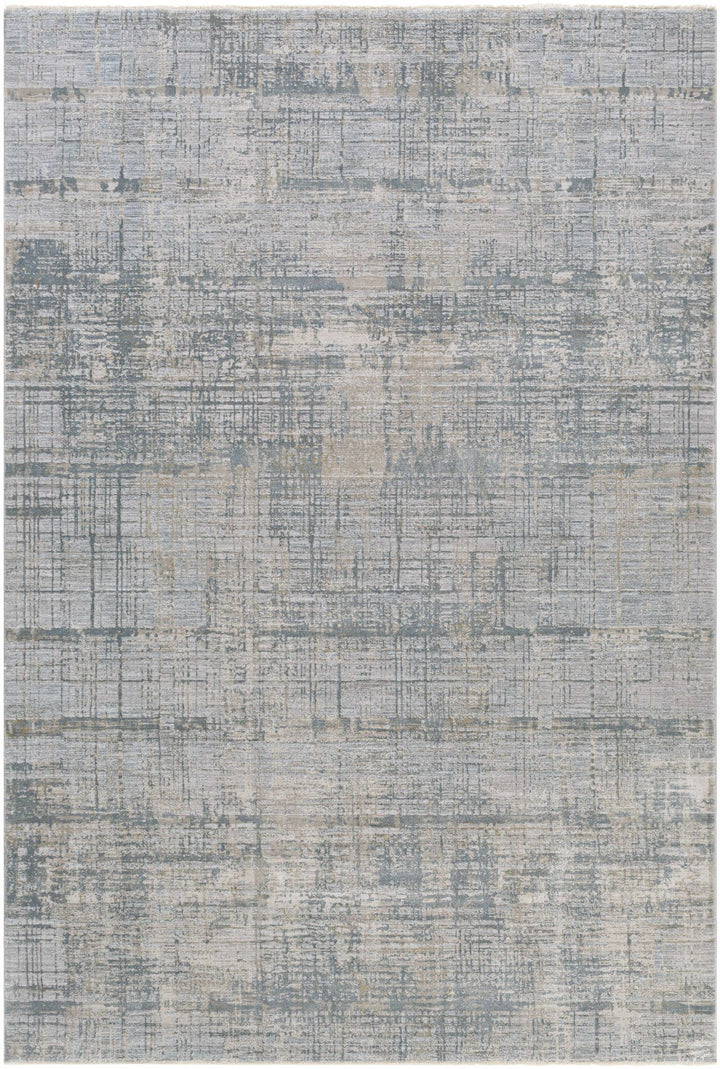 Gray Modern Abstract Design Machine Woven Rug - The Rug Decor