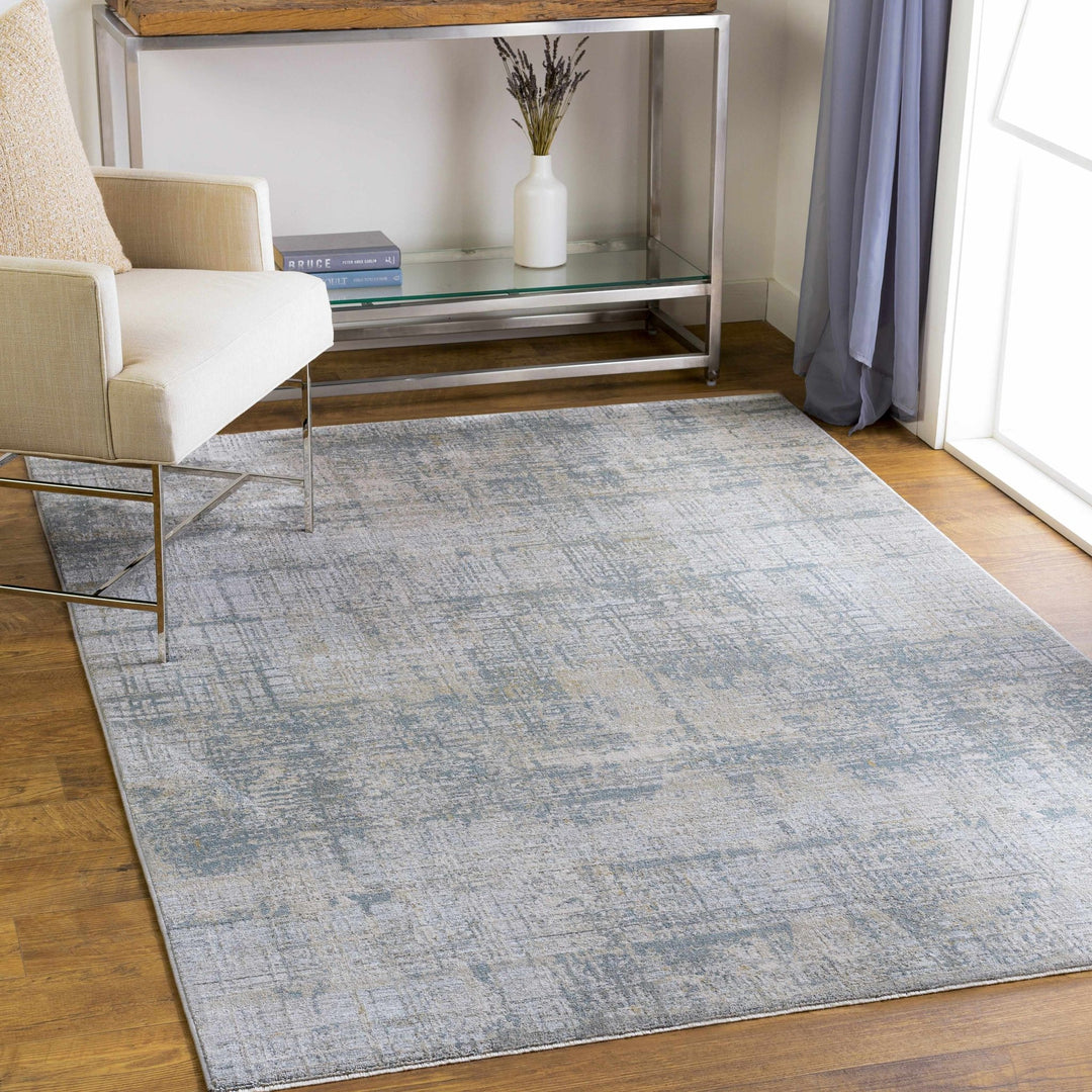 Gray Modern Abstract Design Machine Woven Rug - The Rug Decor