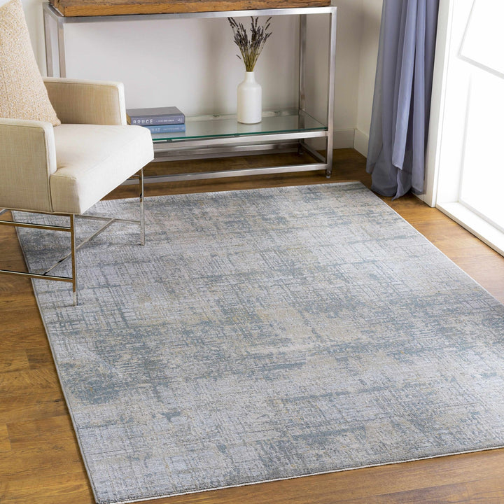 Gray Modern Abstract Design Machine Woven Rug - The Rug Decor