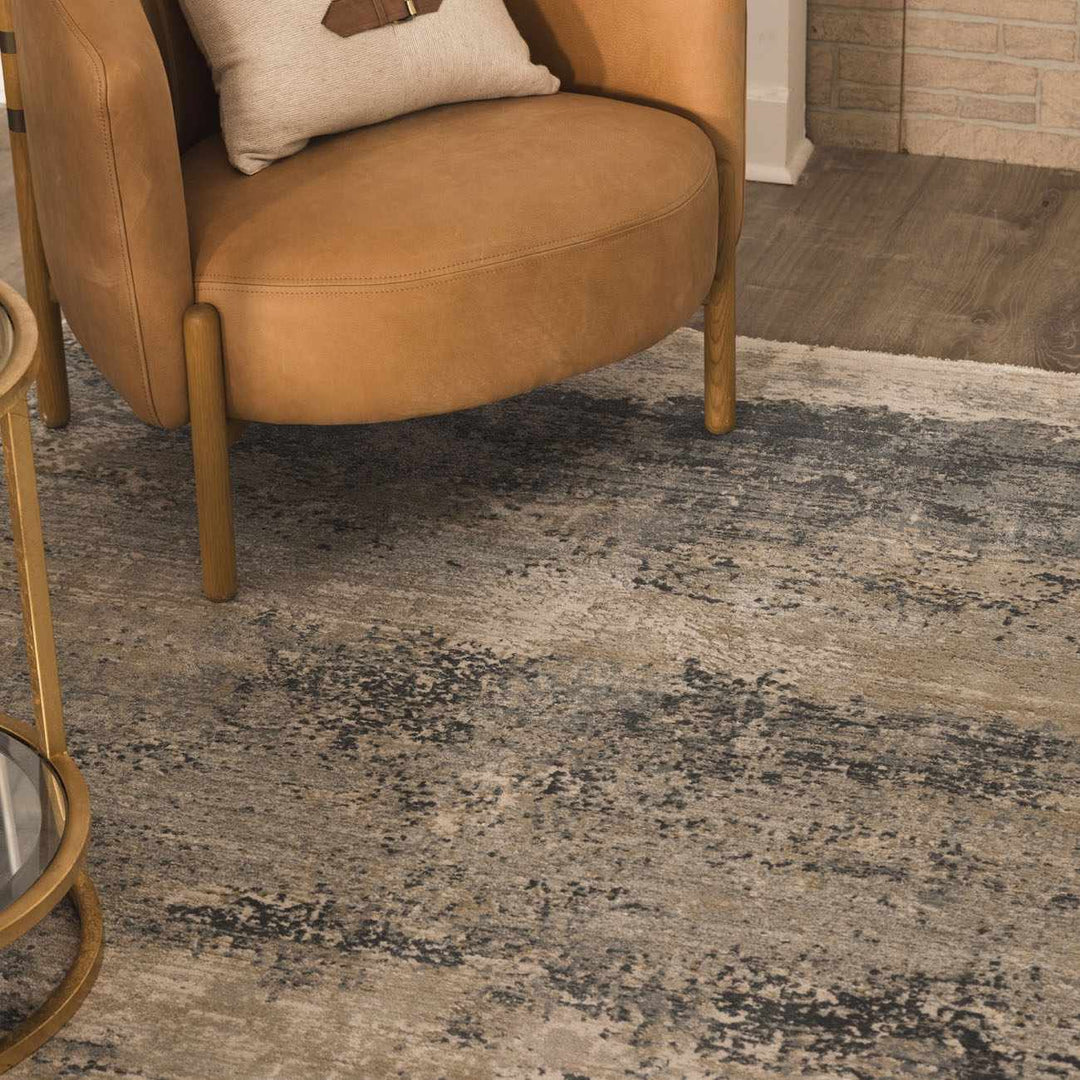 Gray Modern Abstract Machine Woven Rug - The Rug Decor
