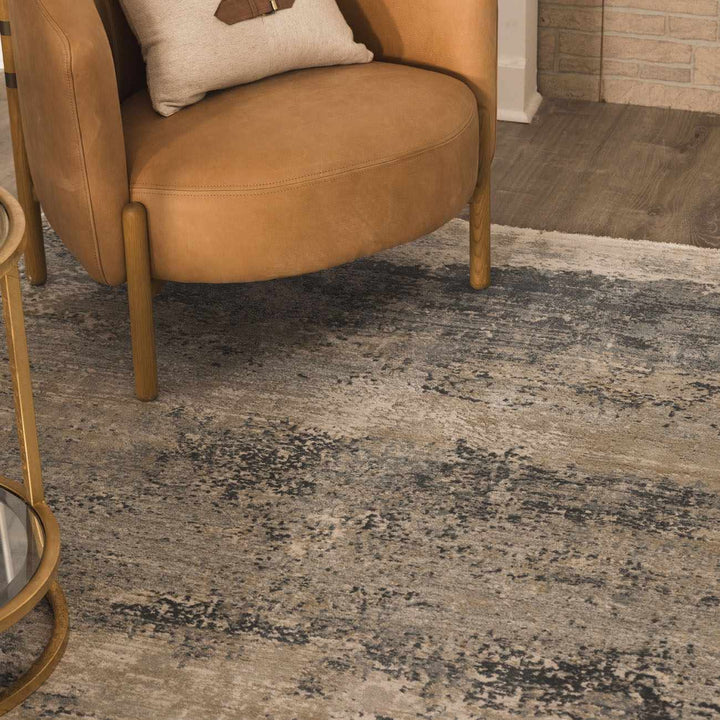 Gray Modern Abstract Machine Woven Rug - The Rug Decor