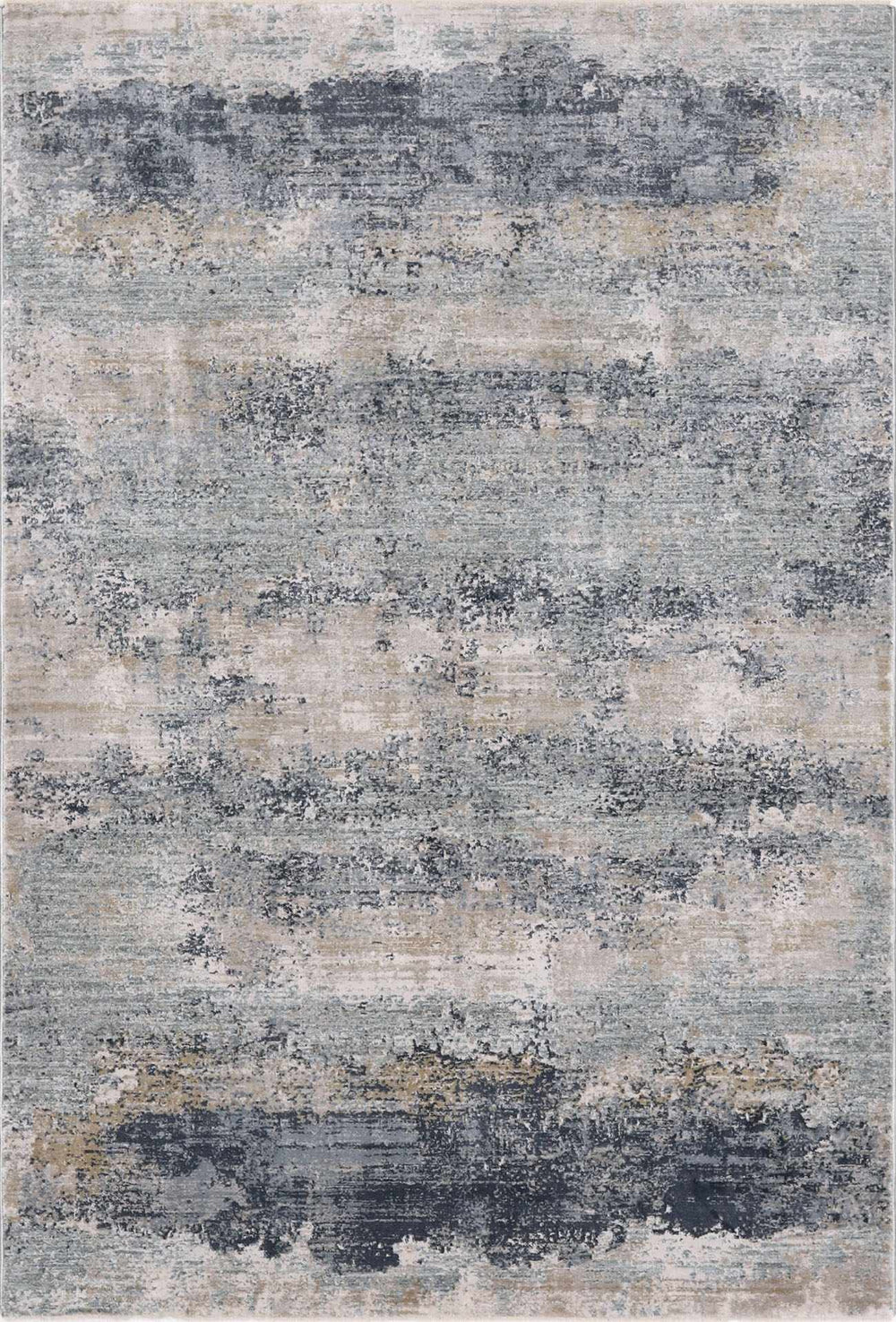 Gray Modern Abstract Machine Woven Rug - The Rug Decor