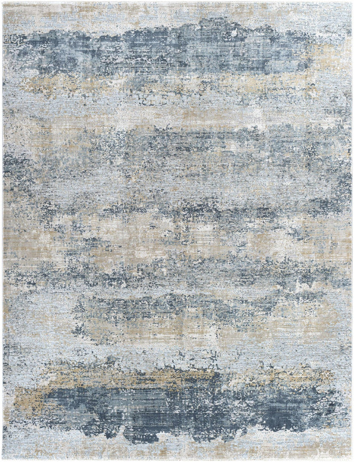 Gray Modern Abstract Machine Woven Rug - The Rug Decor