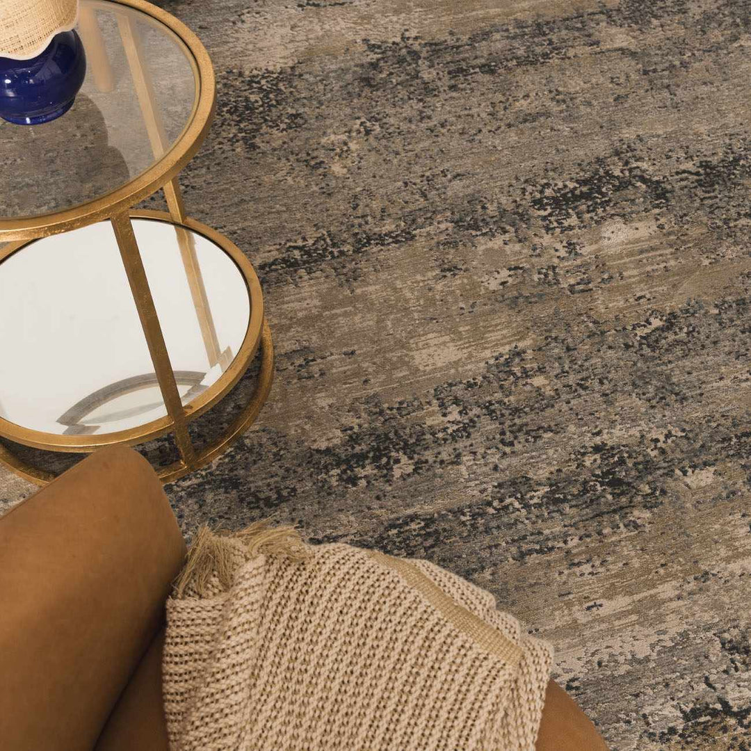 Gray Modern Abstract Machine Woven Rug - The Rug Decor