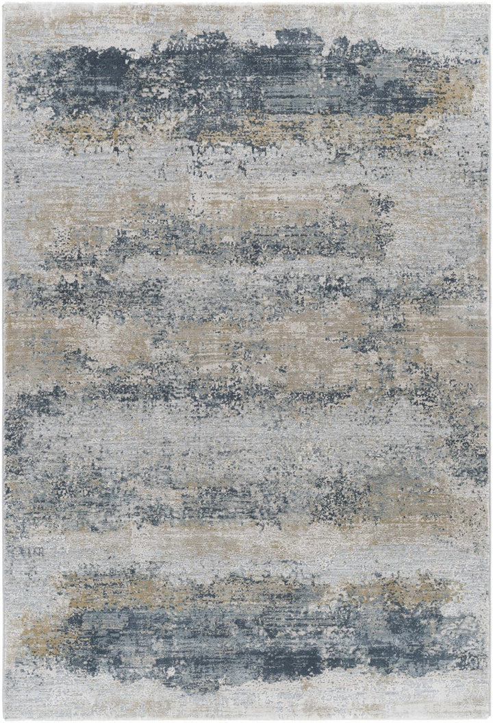 Gray Modern Abstract Machine Woven Rug - The Rug Decor