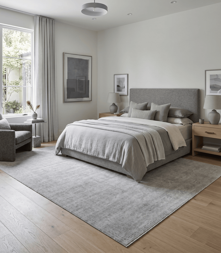 Gray Modern Style Hand Knotted Wool 8x10 Area Rug - The Rug Decor
