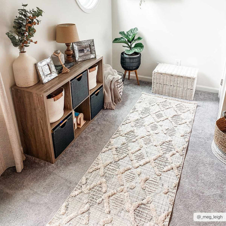 Gray, Silver and Brown Geometrical Texture Area Rug - The Rug Decor