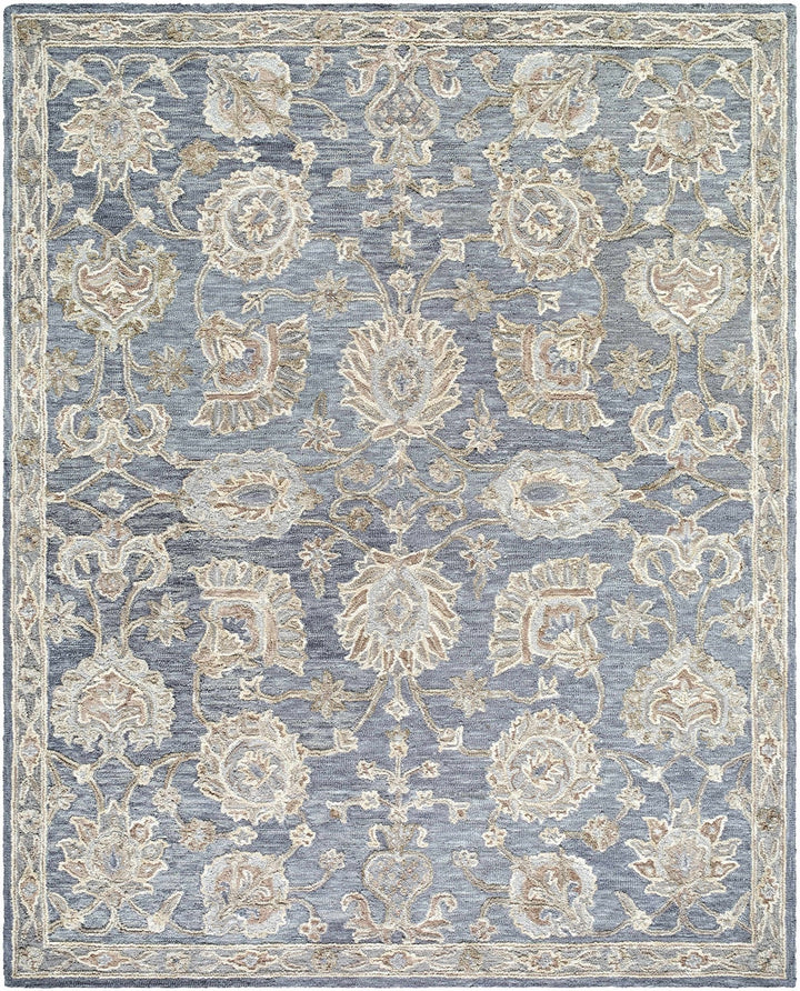 Gray Traditional Oushak Design Hand Tufted Wool Area Rug - The Rug Decor