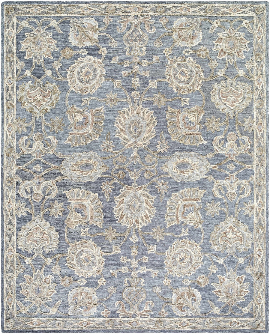 Gray Traditional Oushak Design Hand Tufted Wool Area Rug - The Rug Decor