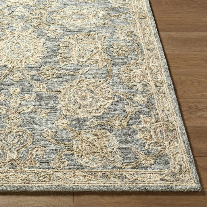 Gray Traditional Oushak Design Hand Tufted Wool Area Rug - The Rug Decor