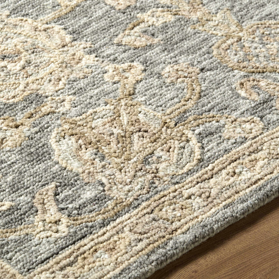 Gray Traditional Oushak Design Hand Tufted Wool Area Rug - The Rug Decor