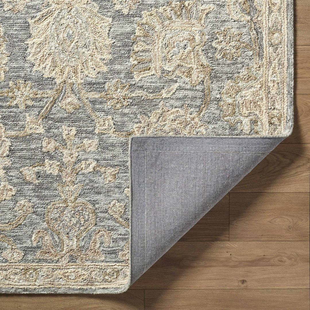 Gray Traditional Oushak Design Hand Tufted Wool Area Rug - The Rug Decor