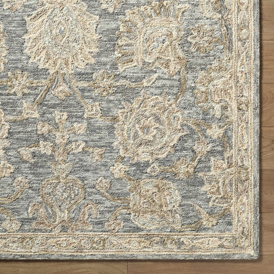 Gray Traditional Oushak Design Hand Tufted Wool Area Rug - The Rug Decor