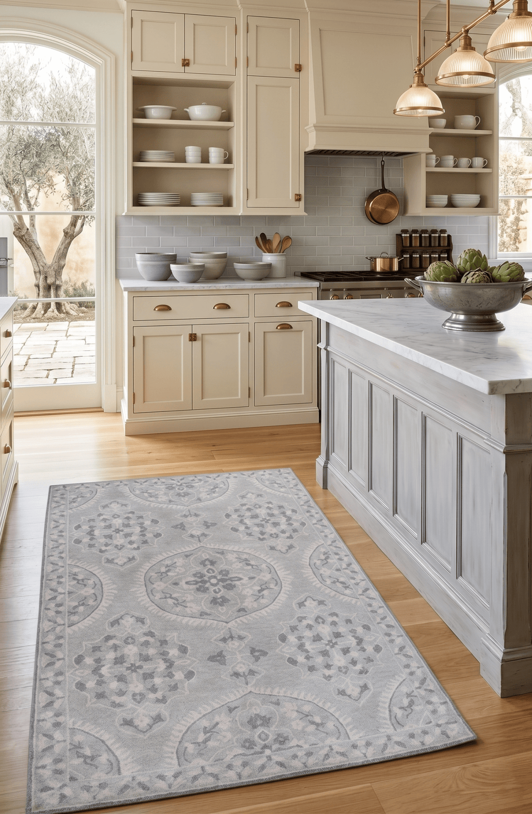 Gray Traditional Style Hand Tufted Wool 5x8 Area Rug - The Rug Decor