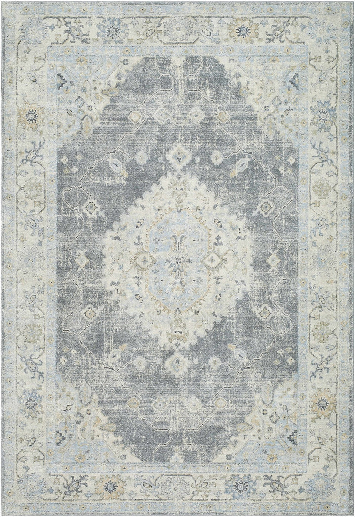 Gray Traditional Style Machine Woven Area Rug - The Rug Decor