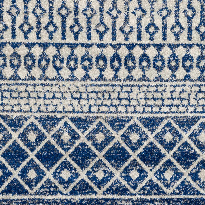 Greeley Gray And Blue Bohemian Style Area Rug - The Rug Decor