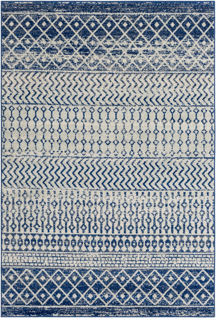 Greeley Gray And Blue Bohemian Style Area Rug - The Rug Decor