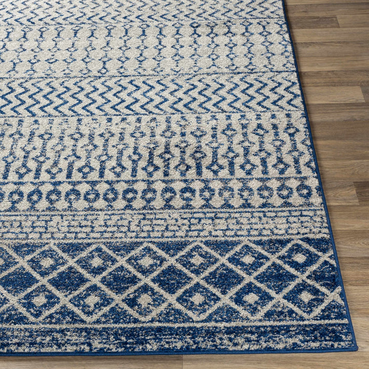 Greeley Gray And Blue Bohemian Style Area Rug - The Rug Decor