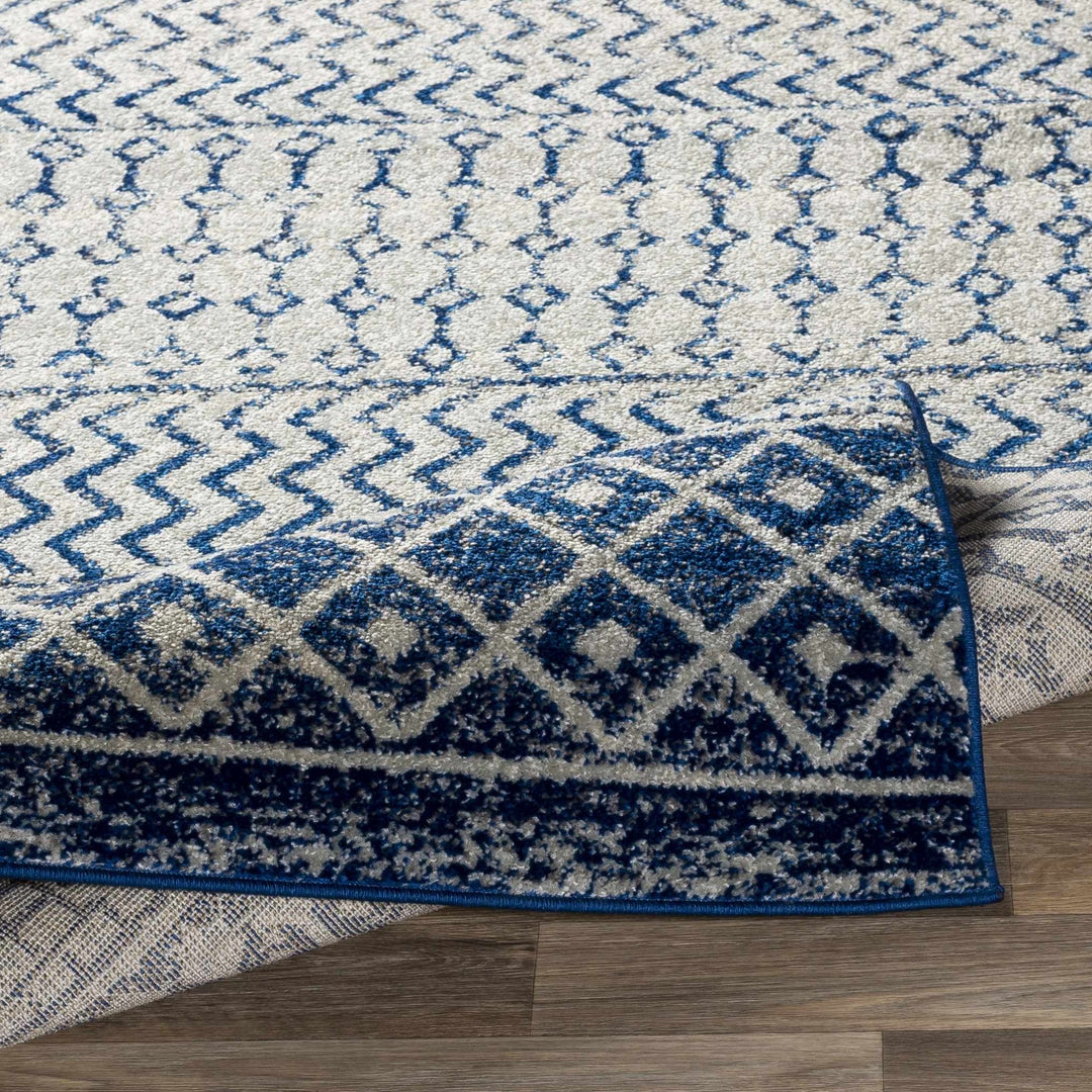Greeley Gray And Blue Bohemian Style Area Rug - The Rug Decor