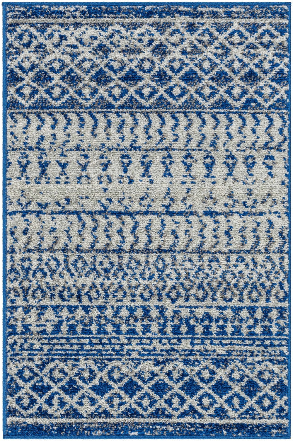 Greeley Gray And Blue Bohemian Style Area Rug - The Rug Decor