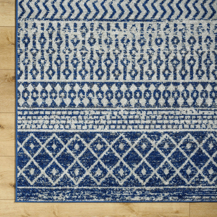 Greeley Gray And Blue Bohemian Style Area Rug - The Rug Decor