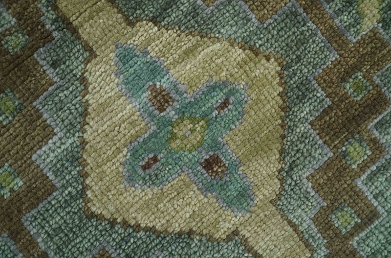 Green and Olive Hand Knotted Traditional Oushak Multi Size wool area rug - The Rug Decor