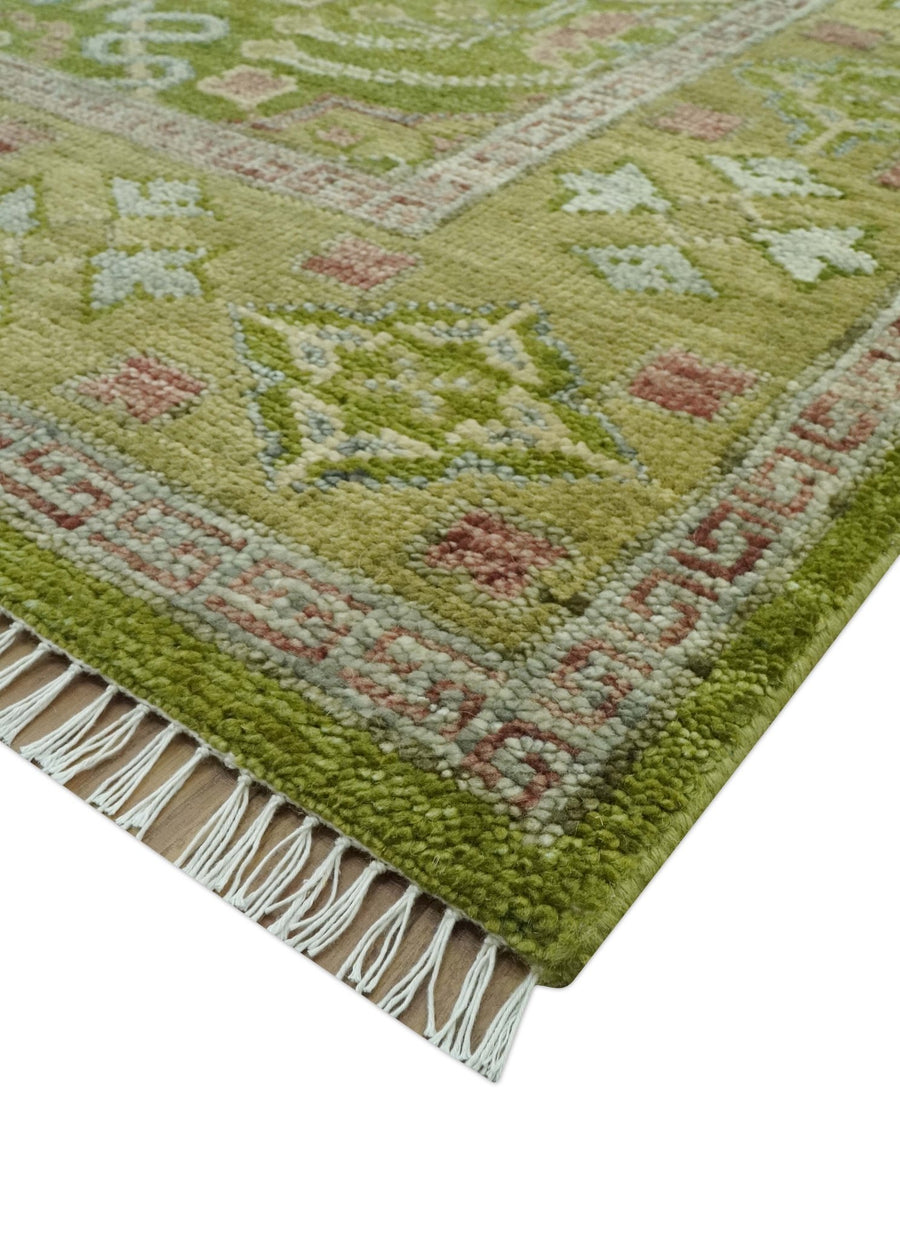 Green and Purple Traditional Design Custom Made wool area rug – The Rug ...