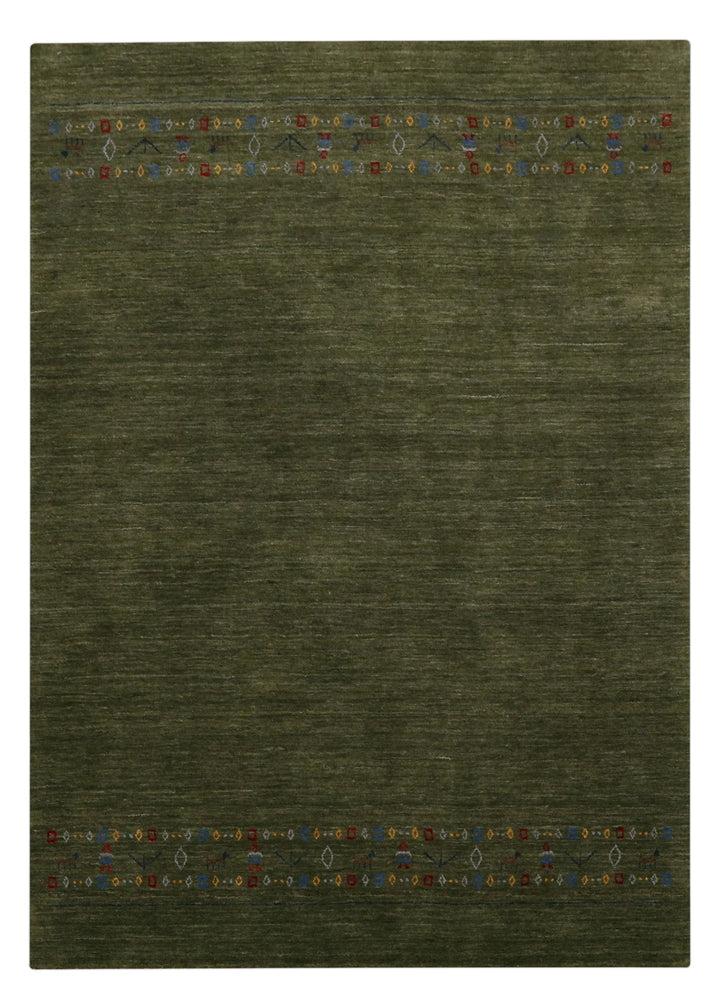 Green Contemporary Design Hand Loomed Wool Area Rug - The Rug Decor