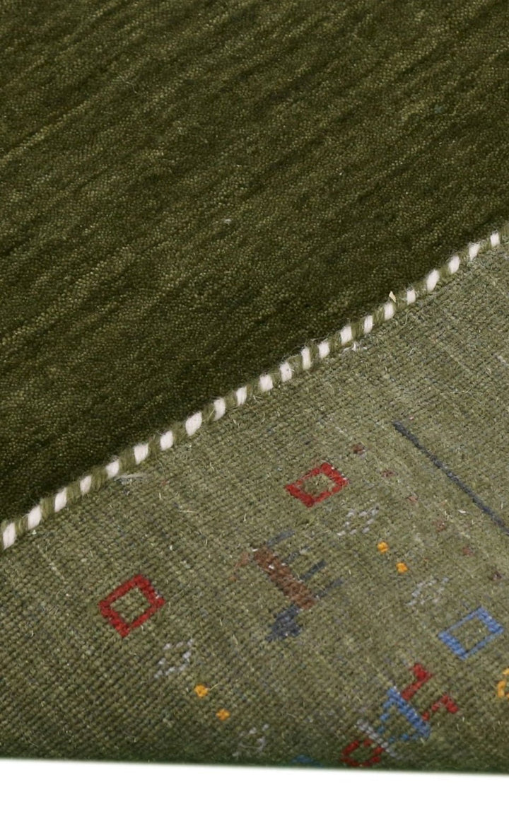Green Contemporary Design Hand Loomed Wool Area Rug - The Rug Decor