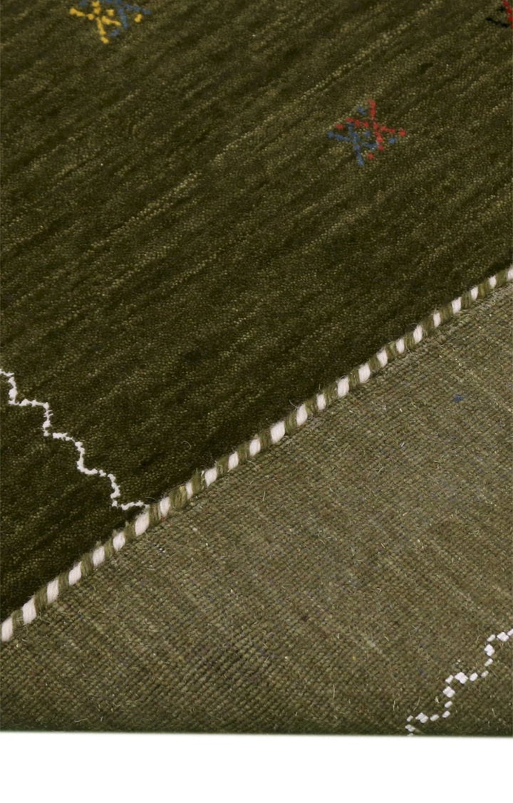 Green Modern Design Hand Loomed Wool Area Rug - The Rug Decor