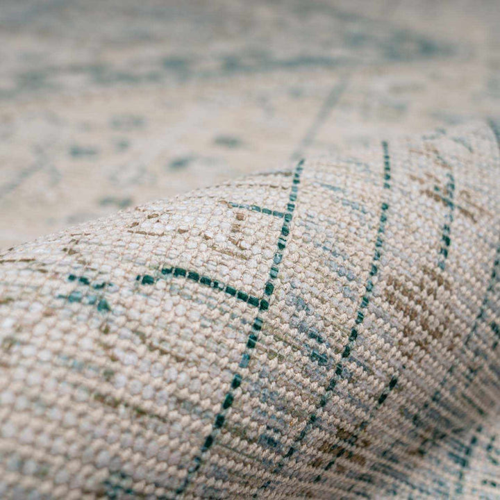 Green Traditional Style Handmade Cotton - blend Rug - The Rug Decor