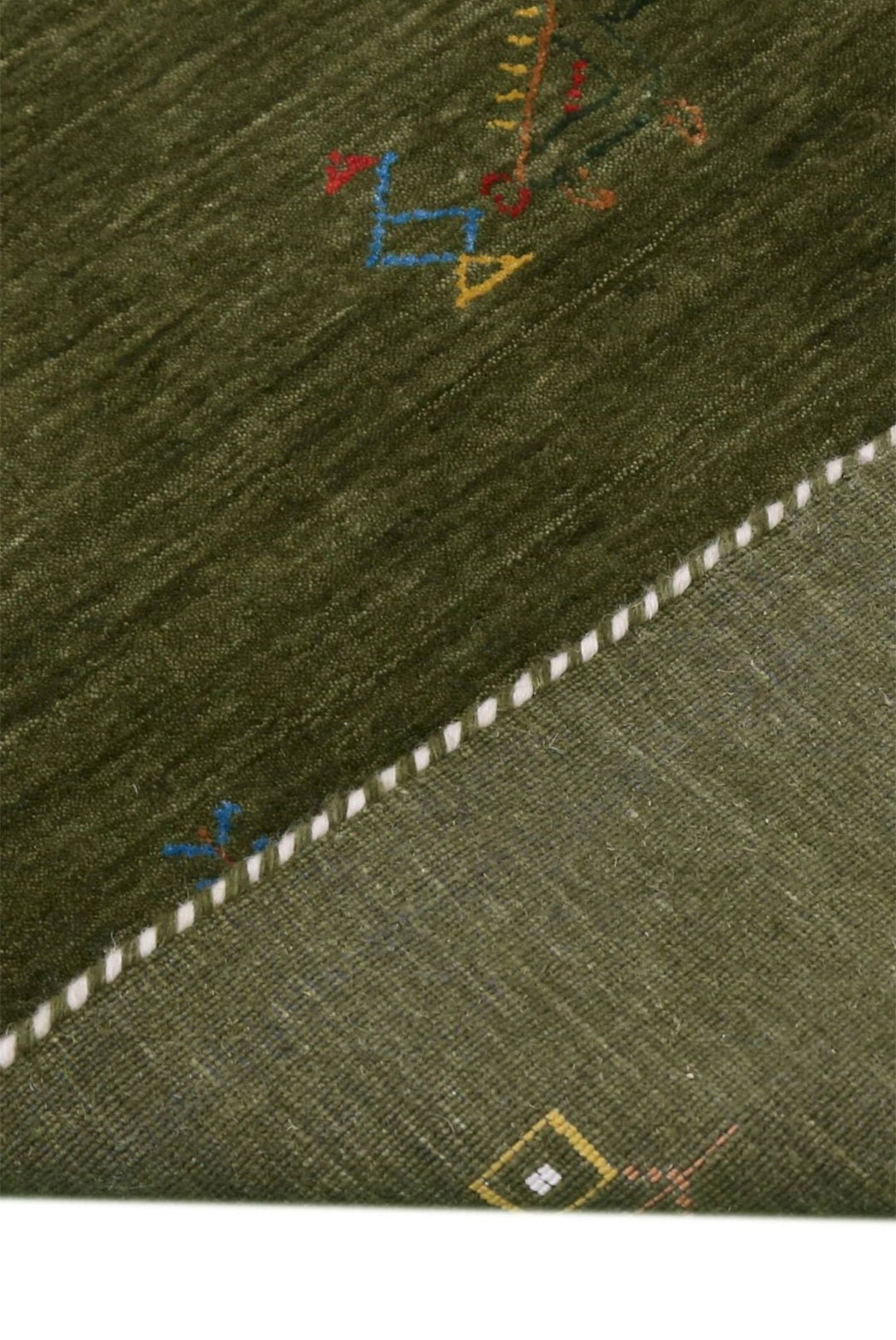 Green Tribal Center Medallion Hand Loomed Wool Area Rug - The Rug Decor