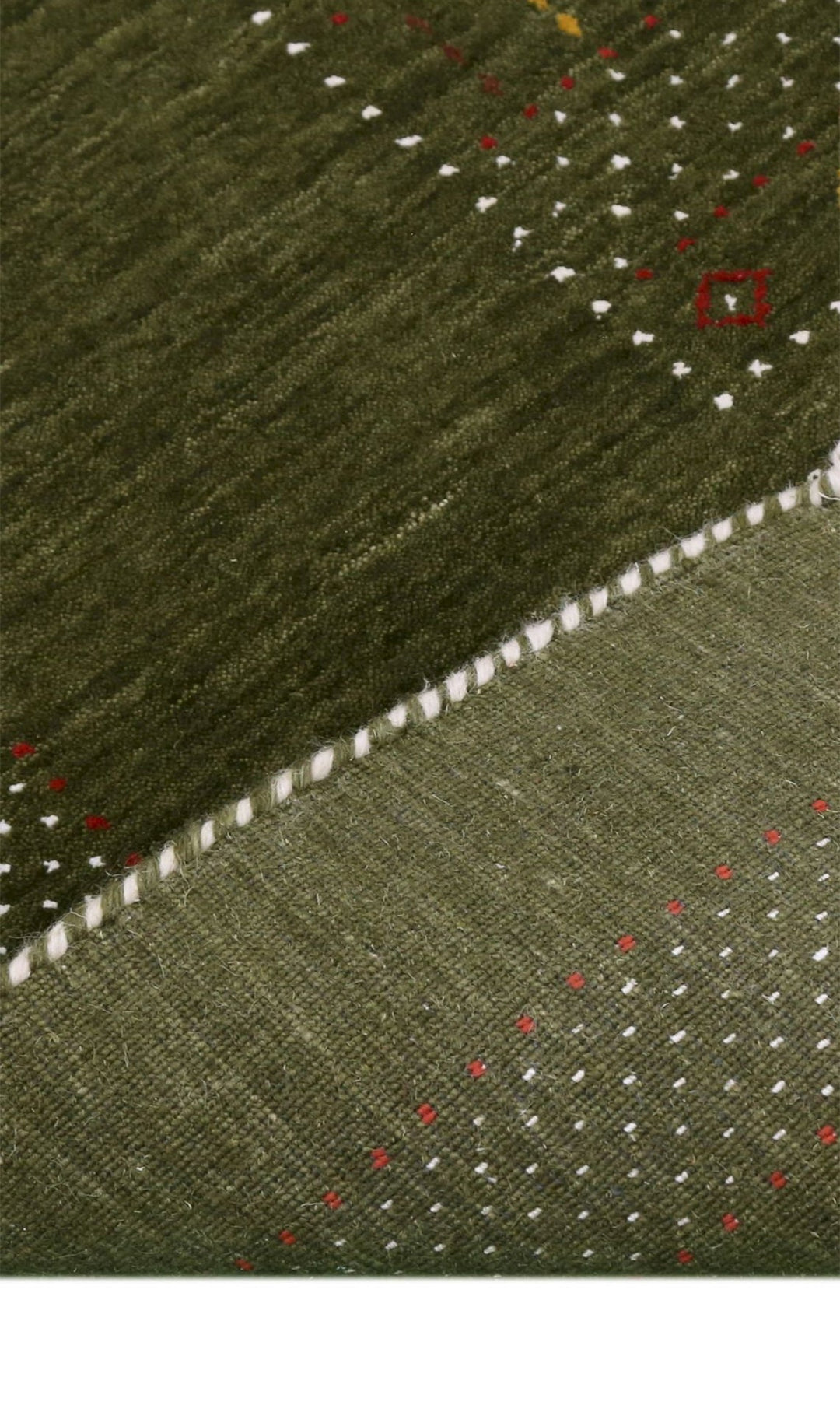 Green Tribal Center Pattern Hand Loomed Wool Area Rug - The Rug Decor