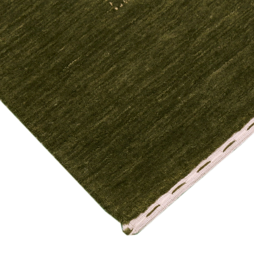 Green Tribal Design Hand Loomed Wool Area Rug - The Rug Decor