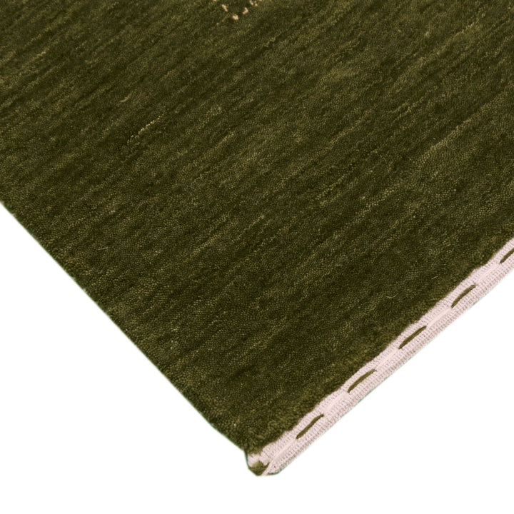 Green Tribal Design Hand Loomed Wool Area Rug - The Rug Decor