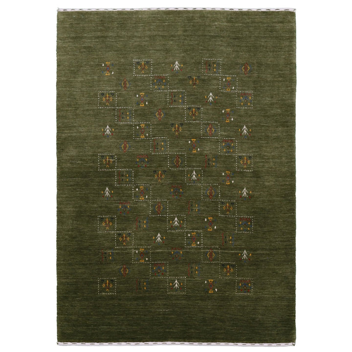 Green Tribal Design Hand Loomed Wool Area Rug - The Rug Decor